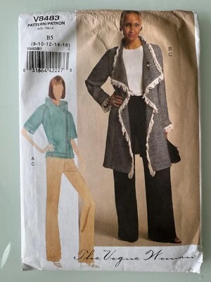 SALE: VOGUE Patterns V8483 Schnittmuster Jacke Mantel Hose 8-16 - 34-36-38-40-42 - Bild 1 von 2