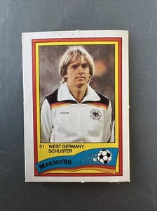 MEXICO 86 World Cup Card Monty Gum SCHUSTER WEST GERMANY - Picture 1 of 2