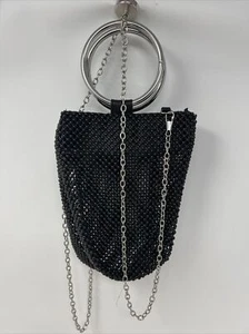 Jessica McClintock Mujer Gwen Ball Malla Anillo Muñequera Bolsa Bolso sin asas - Imagen 1 de 8