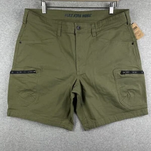 Duluth Trading Cargo Shorts Men 38 Olive Green Flex Fire Hose Boundry Hiking NWT - Picture 1 of 13