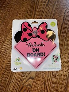 nuevo Disney Minnie Mouse Bebé a bordo de signo W Ventosa de seguridad 1st 