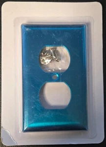 [Confezione da 5] Piastra da Parete in Metallo Duplex Over-Size a 1 Banda con Pellicola Protettiva - Foto 1 di 2