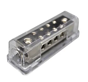 0/2 Ga TO 8 X 8 Ga Power/Ground Distribution Block Nickel Plated Brass PD-15N - Picture 1 of 4