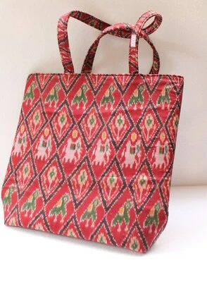 Bolso de mano textil antiguo étnico tribal usado para hacer compras moderno NH2884 Foto 1 de 4