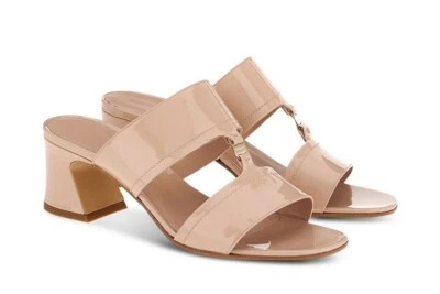 Новый в коробке SALVATORE FERRAGAMO женщин блок каблук сандалии, размер 8, Amaretti - Изображение 1 из 4