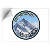 Alpes Photo Imprimé sur plaque métal Mont Blanc Vintage rétro signe Chamonix