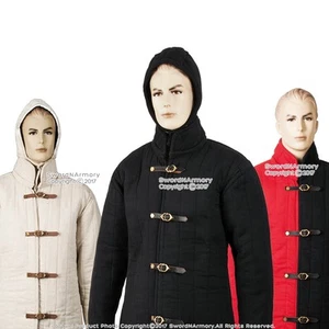 Gambeson Type IV Medieval Padded Armor Coat SCA LARP Arming Jacket Multiple Size - Picture 1 of 6