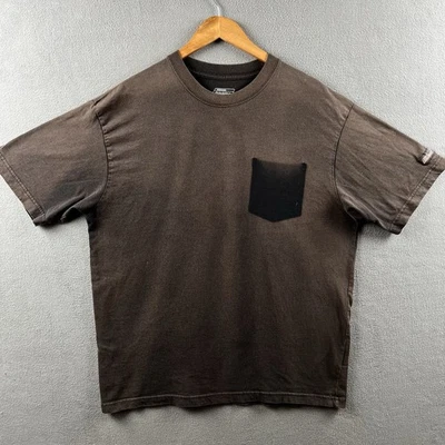 Camisa De Colección Dickies Para Hombres XL Negra Desteñida Gradiente Mármol Fantasma Bolsillo Camiseta Años 90 Foto 1 de 4