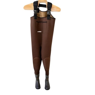 Magellan Outdoors Fish Gear Water Waders Mens Size 7 Brown Neoprene Rubber Boots - Image 1 of 4