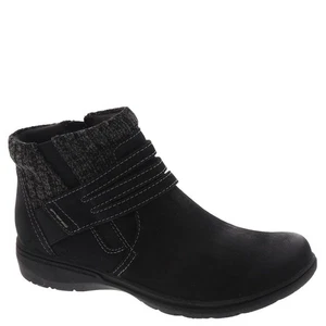 Clarks Women's Carleigh Lane Ankle Boot, Black Nubuck, 5.5 - Picture 1 of 6