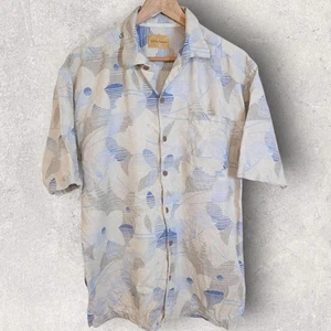 camicia hawaiana uomo Tommy bahama 100% seta floreale, grande - Foto 1 di 4