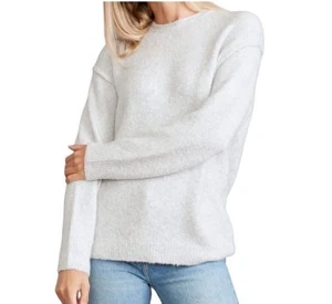 Marine Lagenlook Damen Gemma Pullover Wolle Alpaka Mischung Grau Größe M - Bild 1 von 5