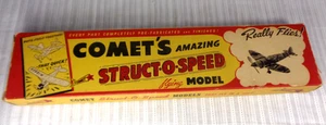 Vintage Comet F12 Spitfire Struct-O-Speed Wood Airplane Model Kit - Picture 1 of 8
