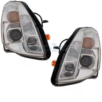 For 04 05 06 Maxima Front Halogen Headlight Headlamp Head Light w/Bulb PAIR SET - Imagem 1 de 4