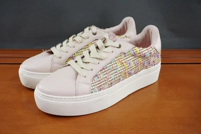 Kurt Geiger London туфли женщин размер 38,5 розовый твид платформе кожаные кроссовки - Изображение 1 из 4