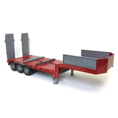 1/16 Red Tri-Axle Low Loader Trailer W/ Ramps 42823 - Image 1 of 4