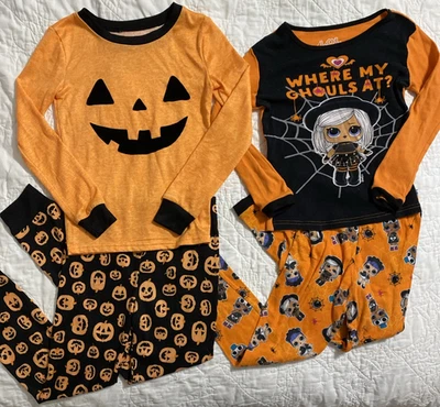 Lote de 2 - Criança 2 peças Conjuntos de pijama de Halloween (4 peças.), Tamanho: 8, LOL Surprise - Imagem 1 de 3