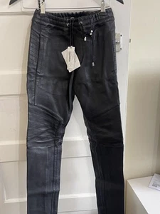 balmain drawstring leather trousers men Size 30 Brand New RRP £1835 - Picture 1 of 10
