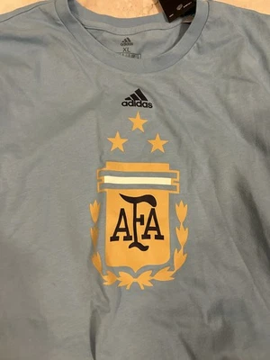 С ЯРЛЫКАМИ adidas Аргентина футбол футболка мужская синий XL - Изображение 1 из 4