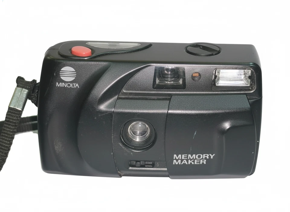 Vintage Minolta Memory Maker 35mm Film Camera Point&Shoot Focus Free Flash Japan - Image 1 of 4
