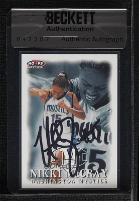 BAS 1999 WNBA Hoops Skybox Nikki McCray #45 Seal of Authenticity Auto - Image 1 of 2