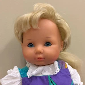 1987 Vintage 18" Zapf Creation Balica blond Baby Puppe Vinyl Stoff Outfit 4815 - Bild 1 von 11