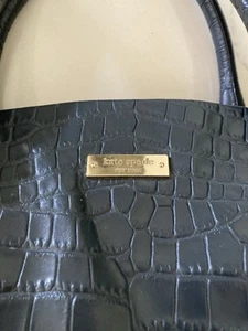 Kate Spade New York Stormy Blue Allligator Embossed Leather Purse Handbag W/note - Picture 1 of 12