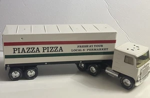 NYLINT Piazza Pizza Trailer Semi Truck Vintage Rare 21” 18 Wheeler Supermarket - Picture 1 of 11