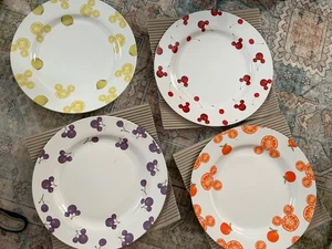 Seth of 4 Disney Mickey Mouse  Plate 11" Stoneware Rare Collectible RARE - Picture 1 of 6