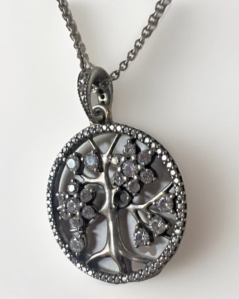 Auténtico collar Pandora árbol de la vida de plata de ley - Auténtico retirado Foto 1 de 4