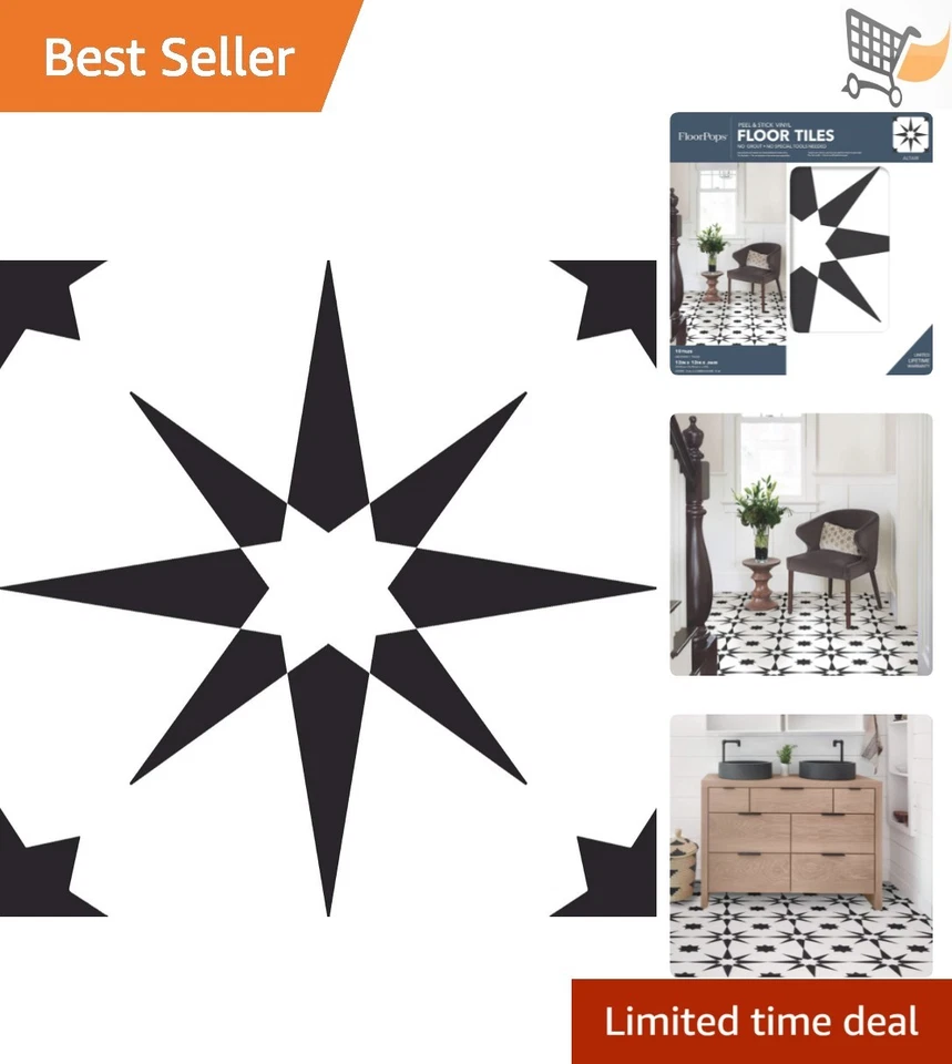 FloorPops FP2948 Altair Peel & Stick Floor Tiles