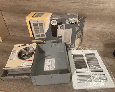 King Electrical W2415-W 240V 750/1500W Fan-Forced White Wall Heater - Image 1 of 4