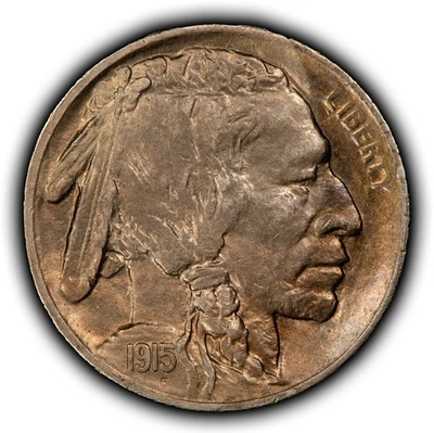 1915-S 5c Indian Head Buffalo Nickel - Original AU+ Fecha clave - SKU-Y6171 Foto 1 de 4