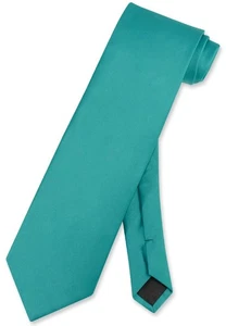Vesuvio Napoli Krawatte einfarbig türkisfarben Herrenkrawatte - Bild 1 von 2