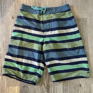 Patagonia Shorts kids Boys 12 Blue Swim Board Shorts Trunk Pool Recycle - Picture 1 of 11