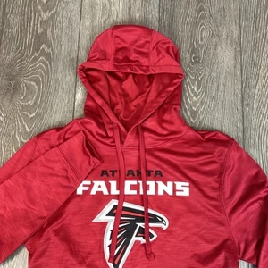 NFL Atlanta Falcons Hoodie Pullover Men’s S Red Team Apparel NEW Football Hooded - Picture 1 of 5