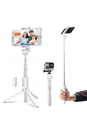 BW-BS3 Bluetooth Control Remoto Trípode Selfie Stick Blanco Foto 1 de 4