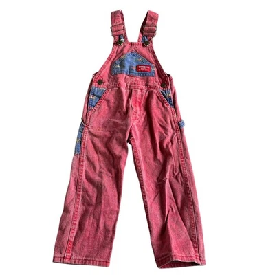 OSHKOSH B'GOSH Mono Vestbak Vintage Niño Pequeño 2T Rojo Caballo Ecuestre Foto 1 de 4