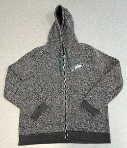 Philadelphia Eagles schwarz weiß meliert durchgehender Reißverschluss bestickt Hoodie—XL - Bild 1 von 6