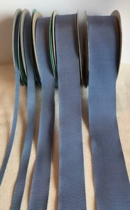 French Blue 100% Rayon Petersham Ribbon (5 Widths to choose from) - Picture 1 of 2