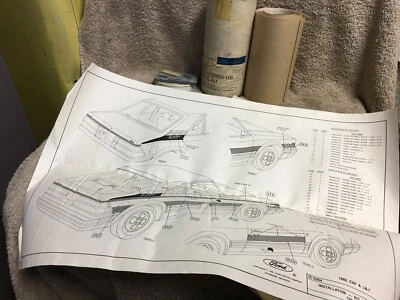 KIT CALCOMANÍAS RAYAS LATERALES FORD E2GZ-6720000-HB 1982 1983 EXP MERCURY LN7 NUEVO DE STOCK Foto 1 de 4