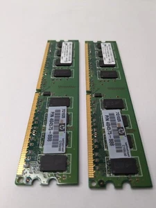 HP PC2-6400 2 GB X 2 DIMM 800 MHz DDR2 SDRAM Memory (404574-888) - Picture 1 of 4