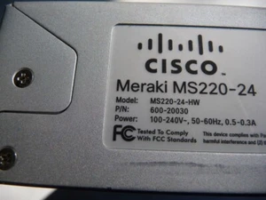 AU SELLER Cisco Meraki MS220-24-HW - SERIAL NUMBER ONLY - UNCLAIMED -NO SWITCH - Picture 1 of 2
