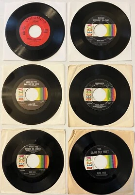 Lot of (6) Burl Ives 45 RPM Records - Lot #2 Foto 1 de 2