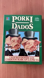 Juego de mesa MB PORKI DADOS NUEVO Y PRECINTADO pass the pig Años 80 - Imagen 1 de 8