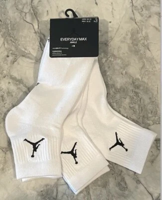 Jordan Everyday max Crew Nike Authentic Jumpman Quarter Socks Men or Women 3pair - Image 1 of 2