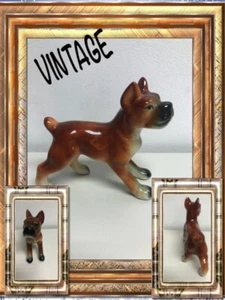 BOXER Dog Porcelain?  Fawn Black Mask Ears Cropped Shiny Finish  Japan  699096 - Picture 1 of 8