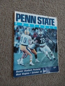 26. Oktober 1991 Penn State vs West Virginia Football Programm---Jim Deter - Bild 1 von 2