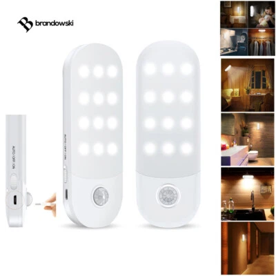 LED Nachtlicht mit Bewegungsmelder USB Magnetisch Nachtlampe Orientierungslicht - Bild 1 von 4