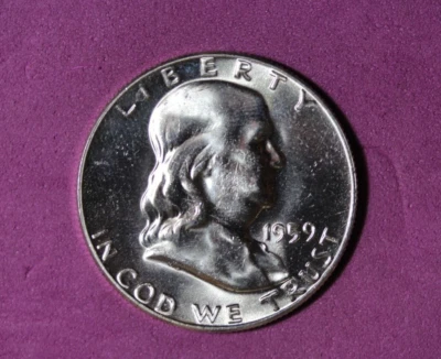 1959- Franklin Half Dollar  #P19761 - Image 1 of 2